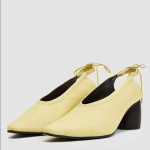 Yellow Reike Nen sling back mule 39.5